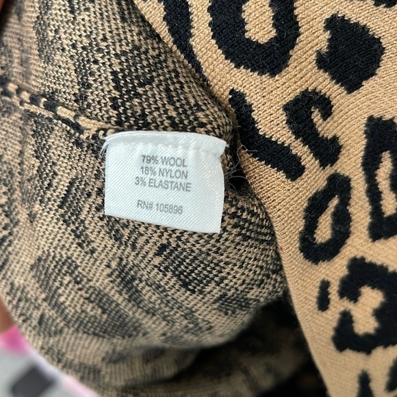 Worth New York Wool Blend Leopard Animal Print Dress S/M - Picture 2 of 8